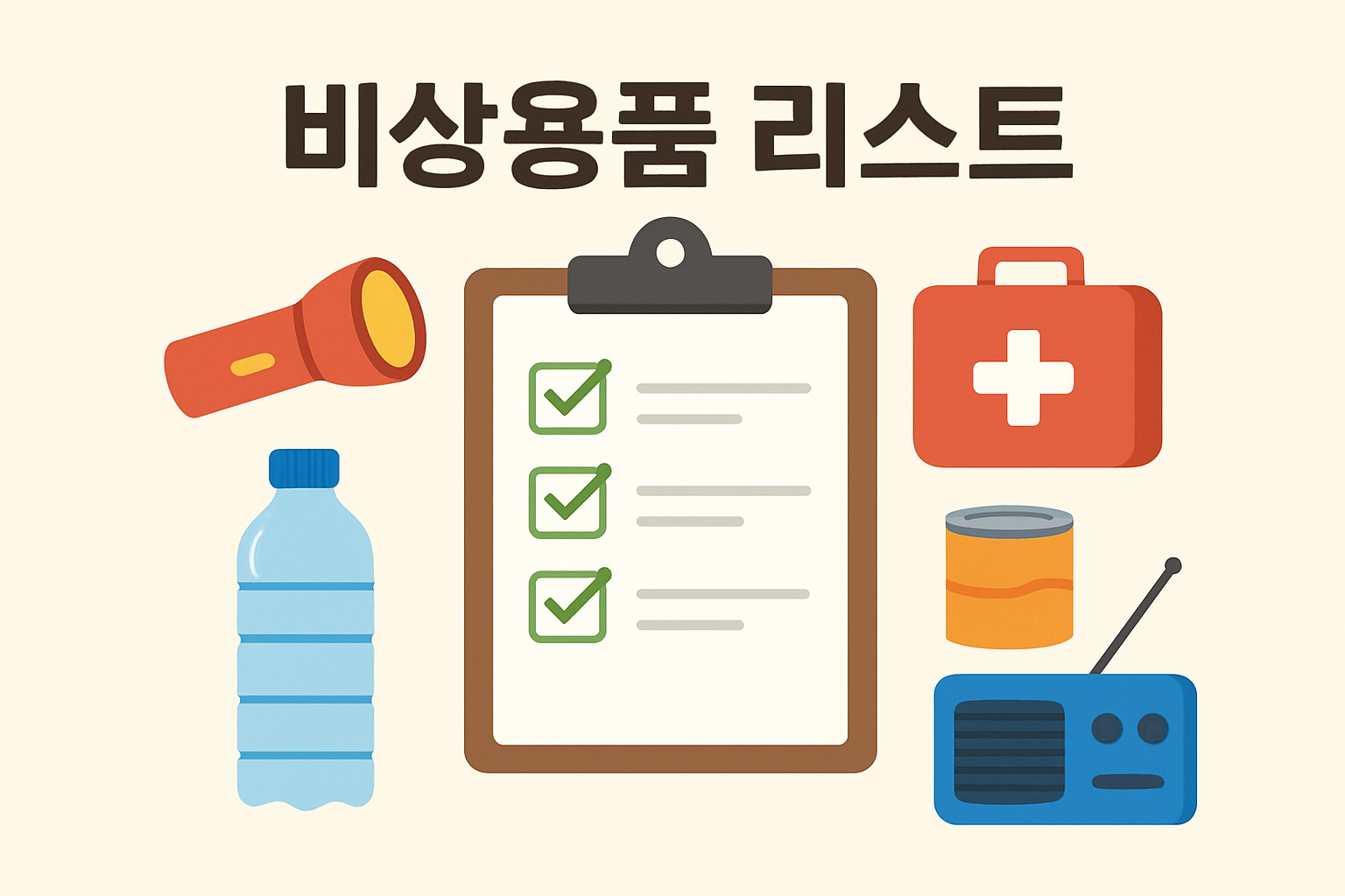 비상용품 리스트 필수 정리