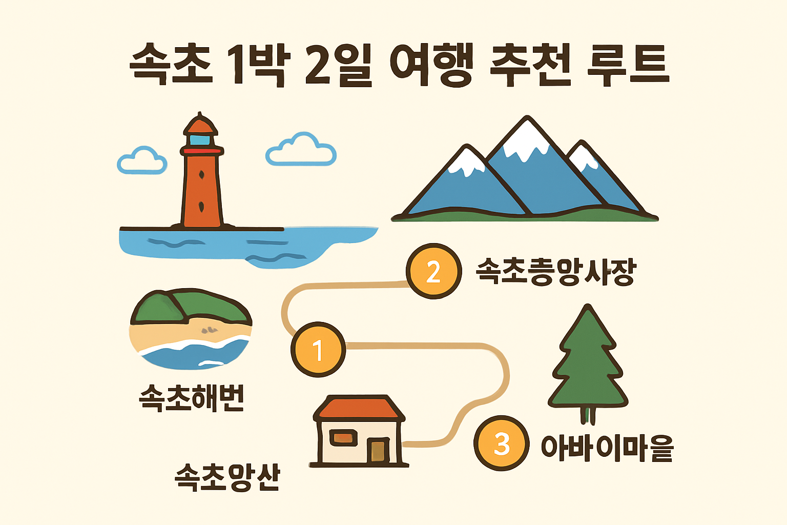 속초 1박2일 여행 추천 루트