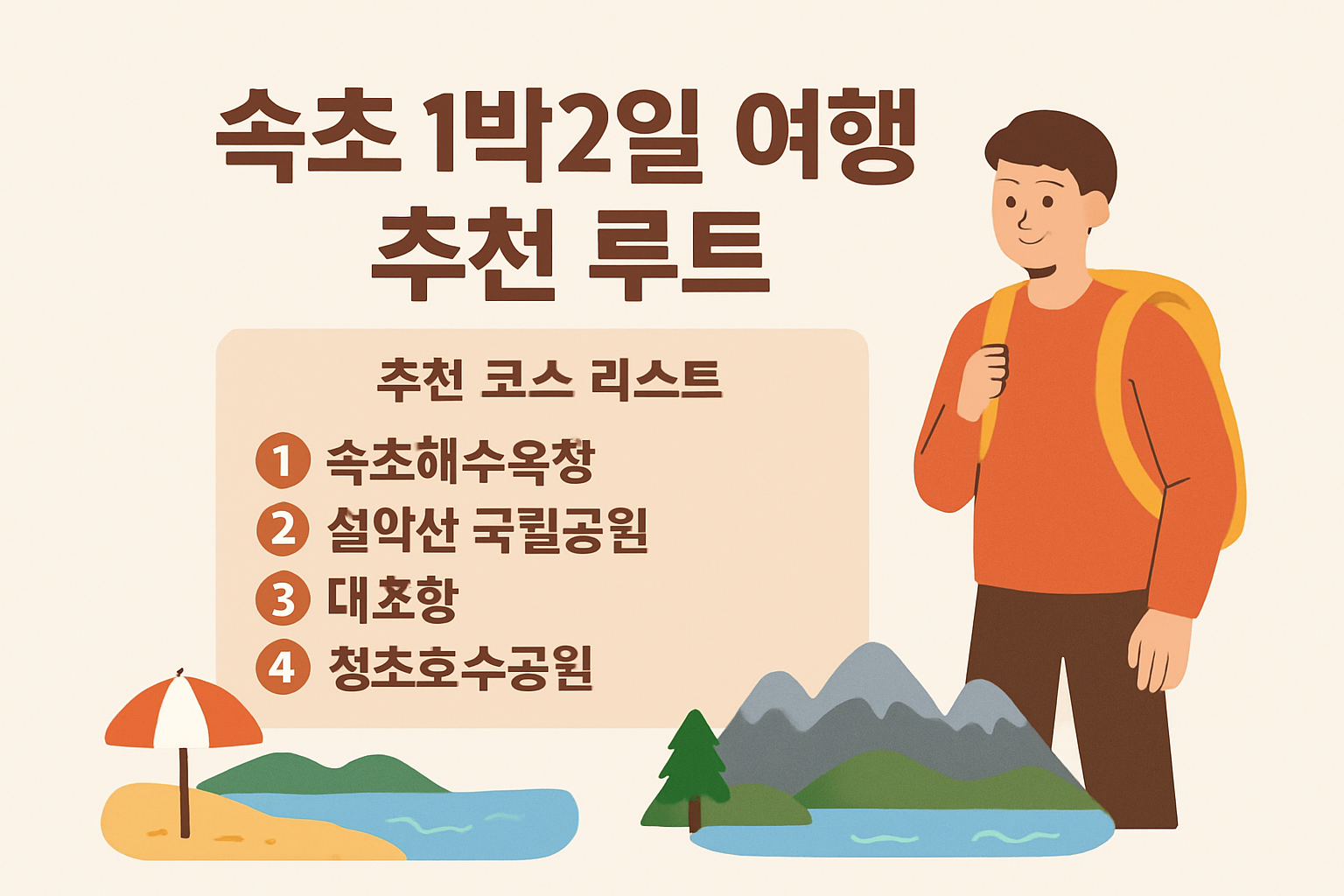 속초 1박2일 여행 추천 루트