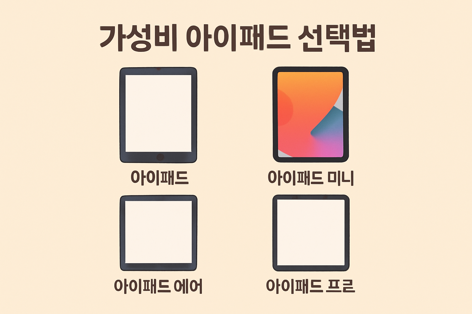 가성비 아이패드 선택법