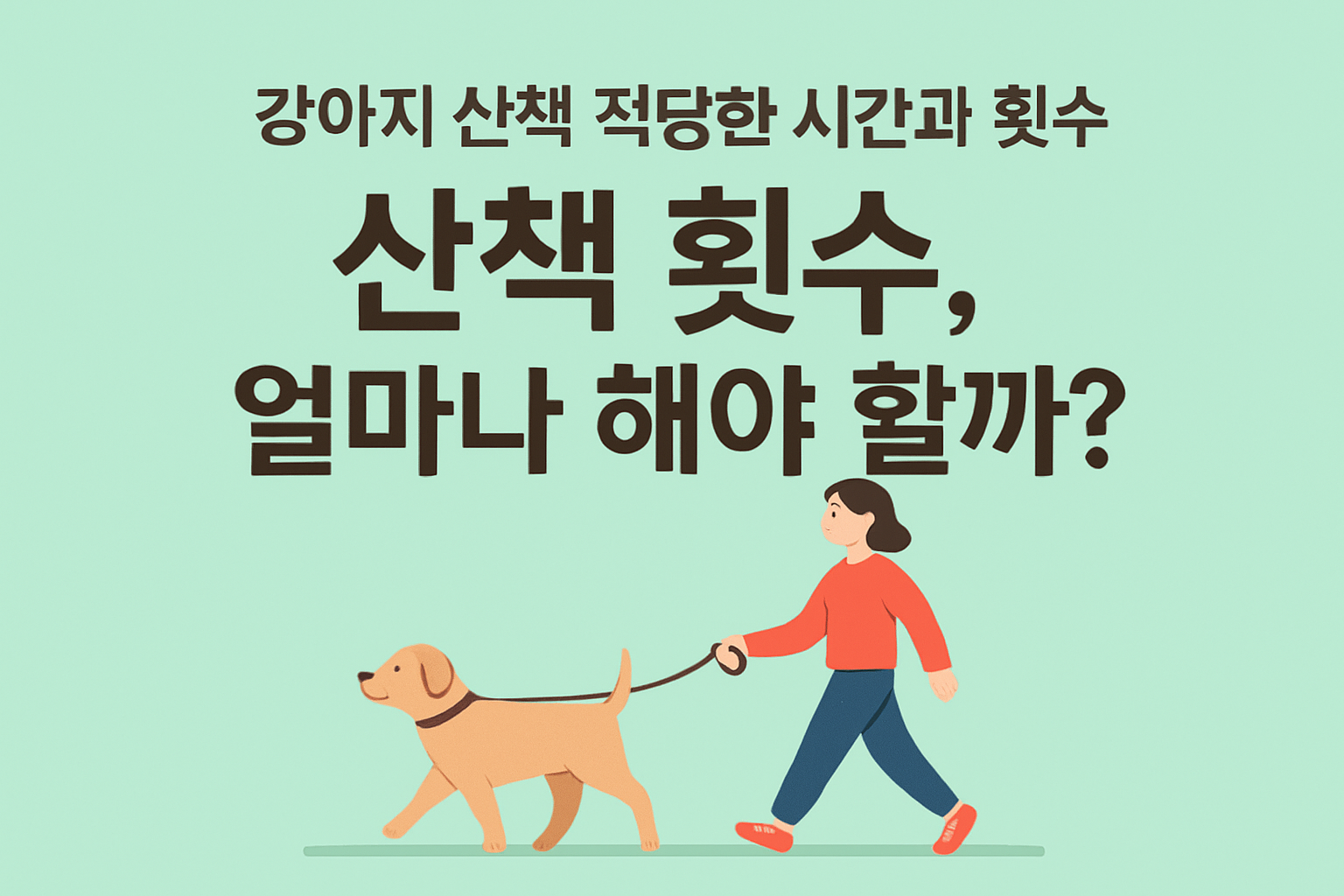 강아지 산책 적당한 시간과 횟수