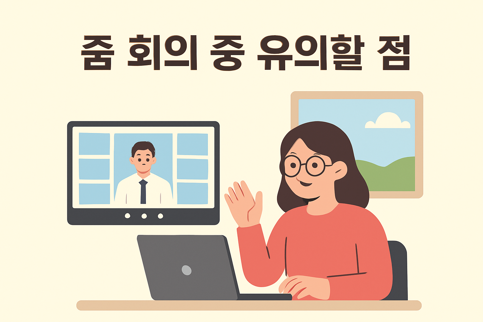 줌 회의 화면 세팅과 배경 선택 요령