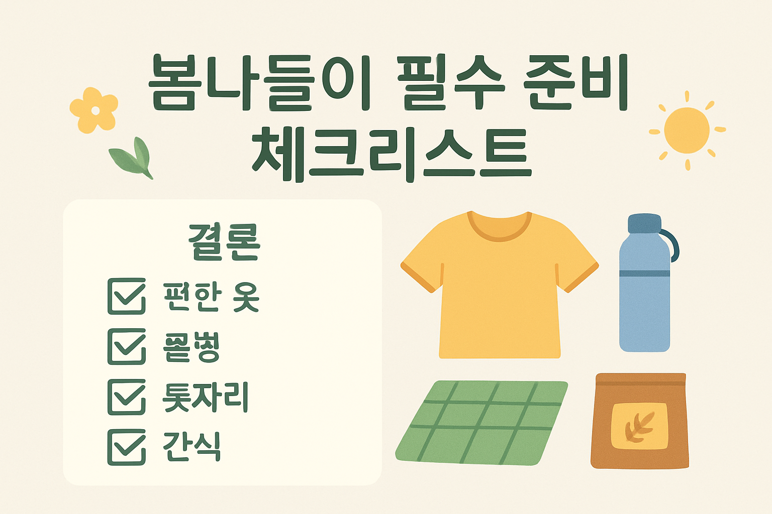 봄나들이 필수 준비 체크리스트