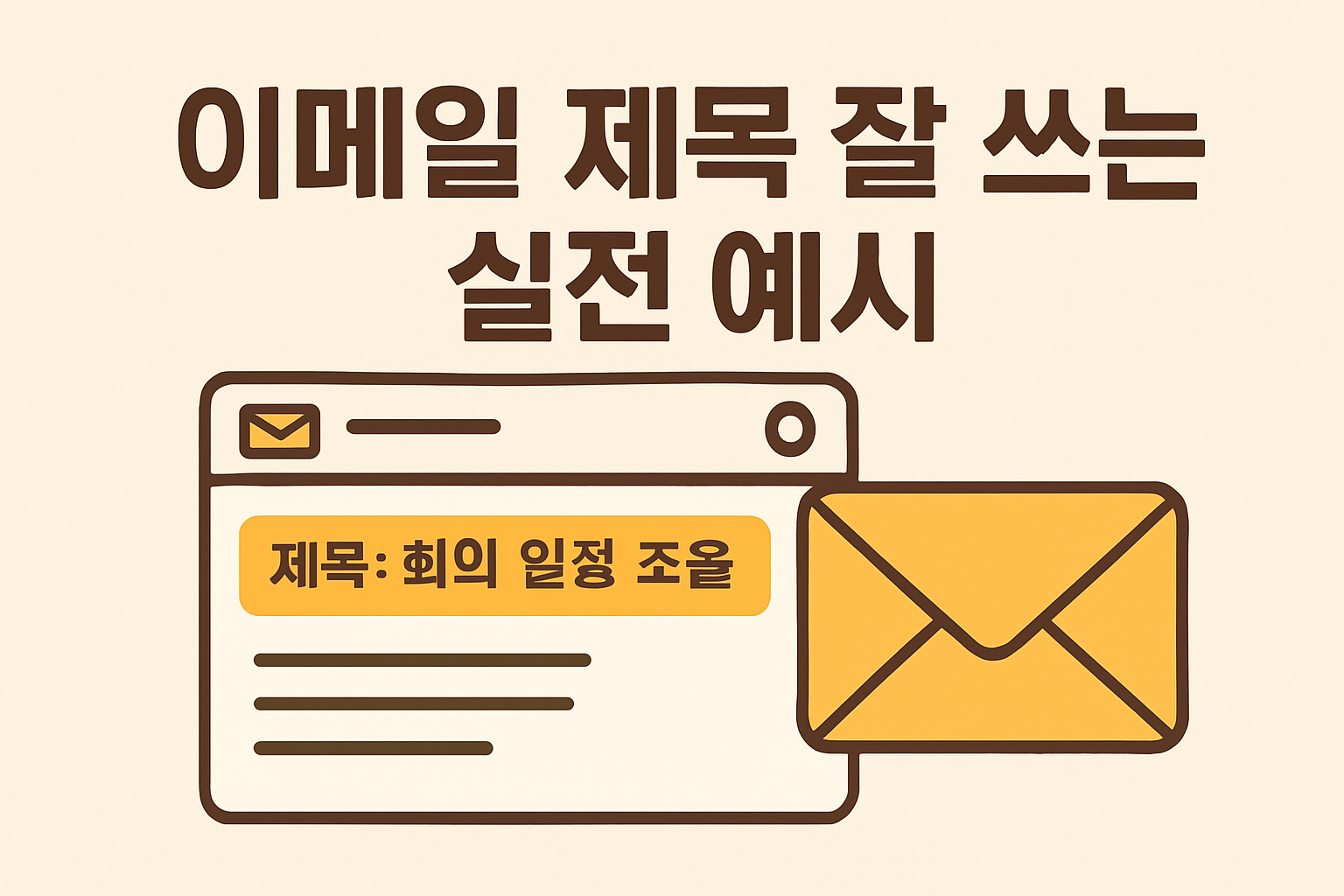 이메일 제목 잘 쓰는 실전 예시