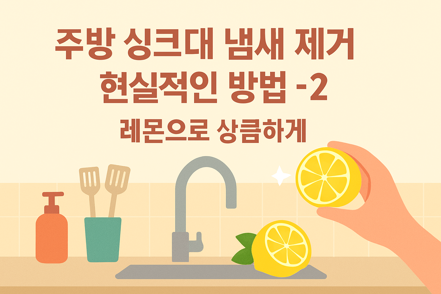 주방 싱크대 냄새 제거 현실적인 방법