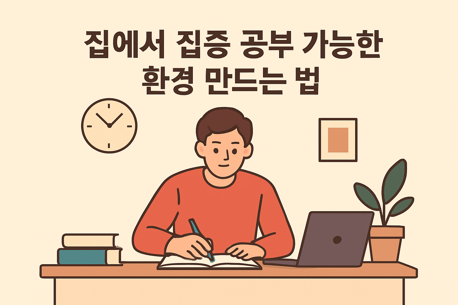 집에서 집중 공부 가능한 환경 만드는 법 이미지