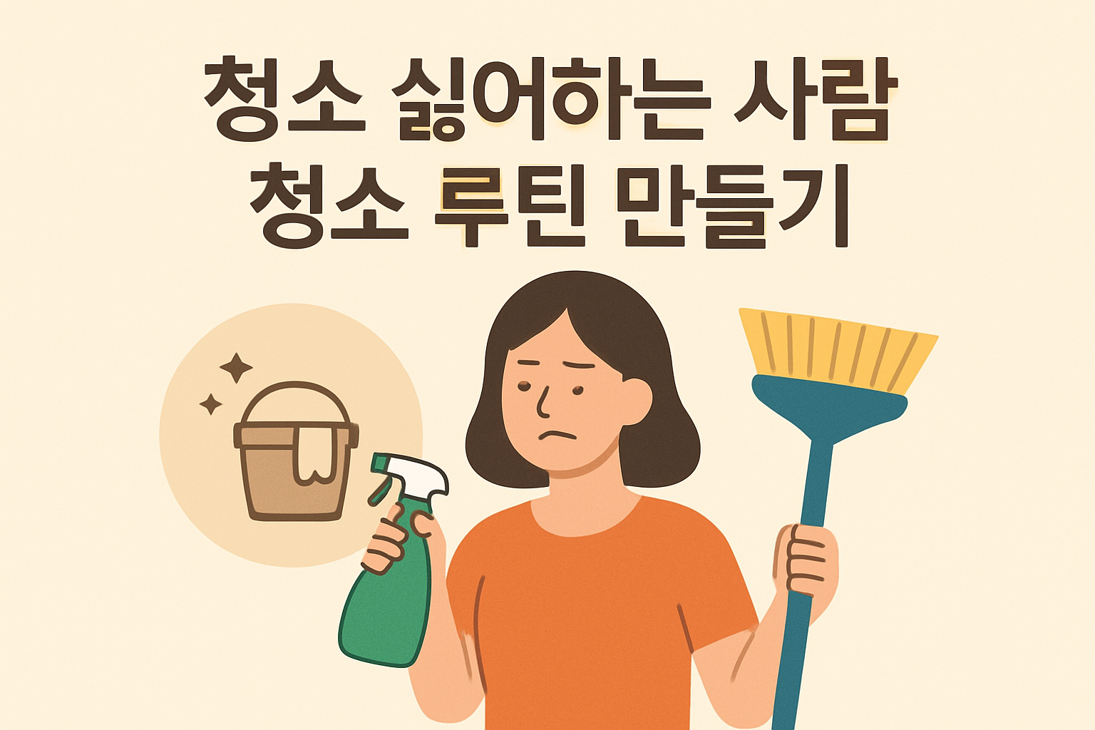 청소 싫어하는 사람 청소 루틴 만들기 이미지