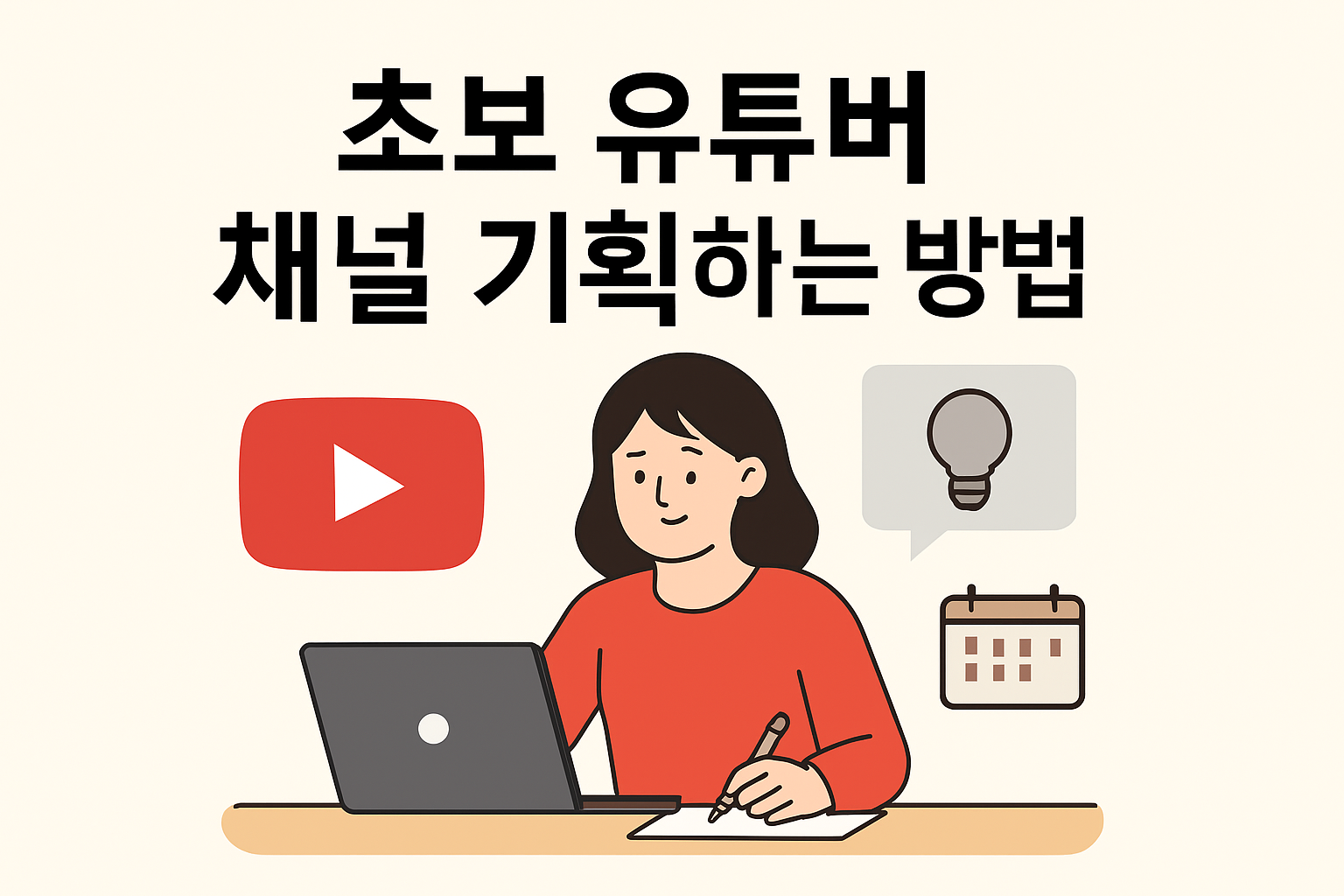 초보 유튜버 채널 기획하는 방법 이미지