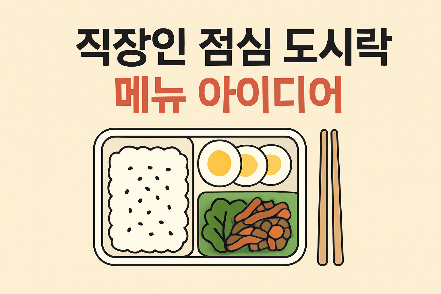 직장인 점심 도시락 메뉴 아이디어