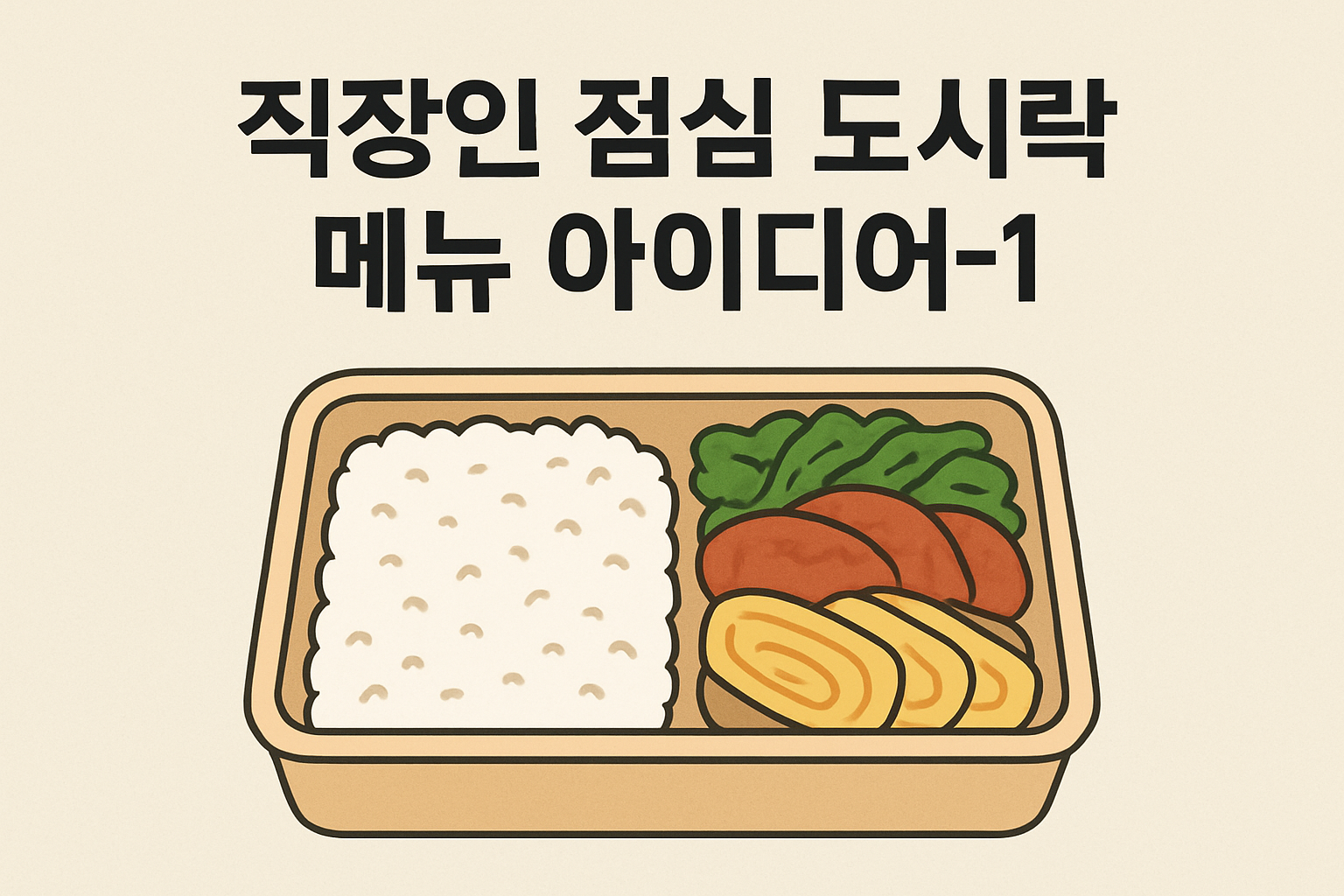 직장인 점심 도시락 메뉴 아이디어