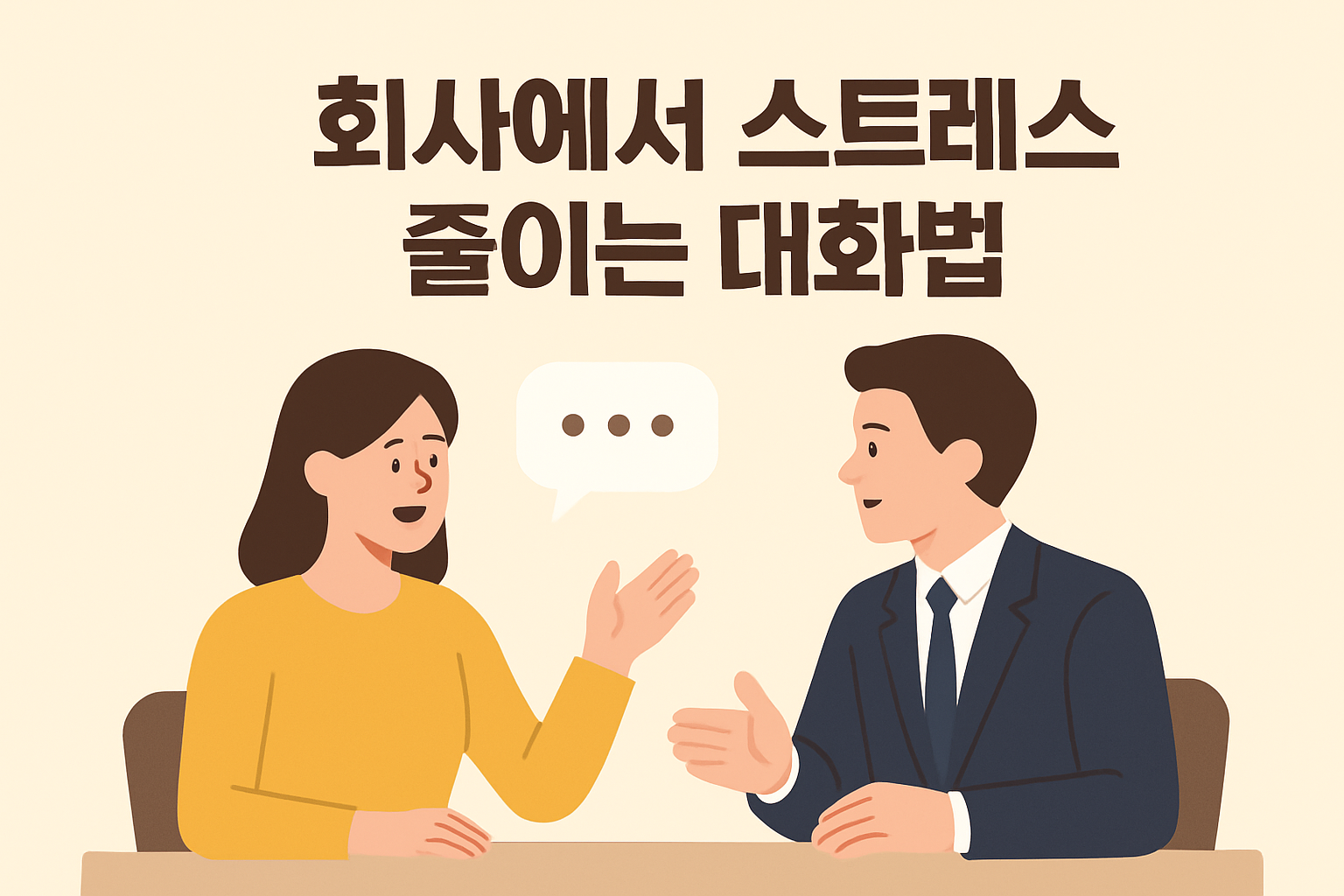 회사에서 스트레스 줄이는 대화법 이미지
