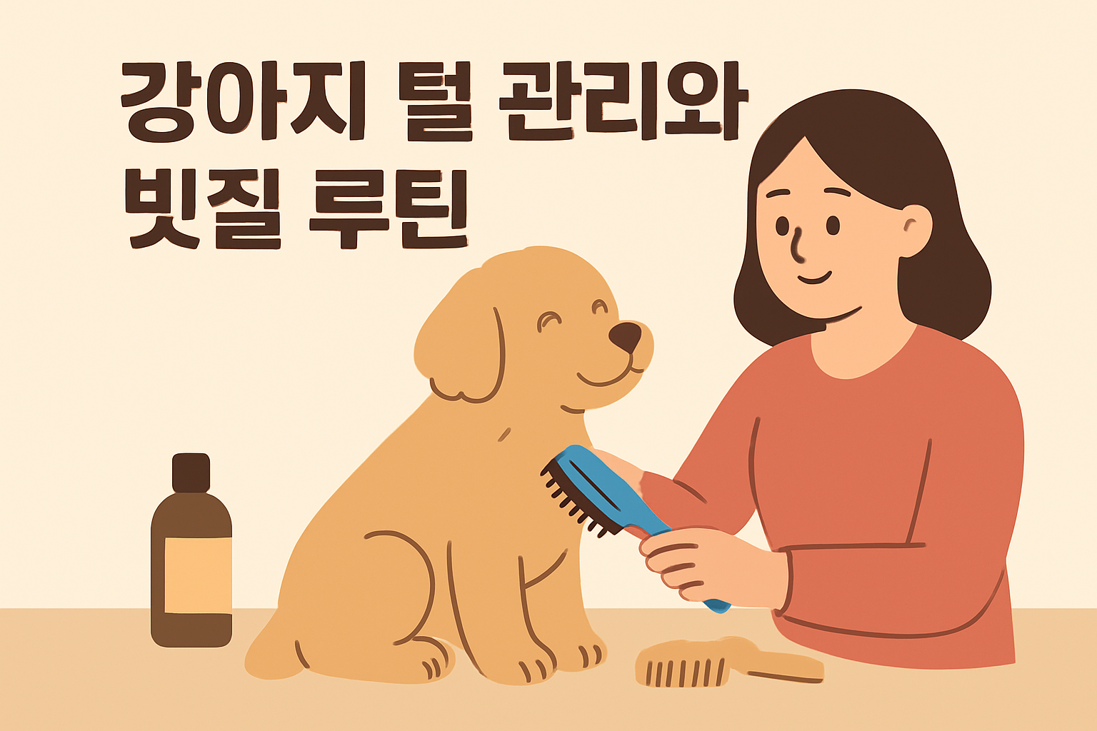강아지 털 관리와 빗질 루틴