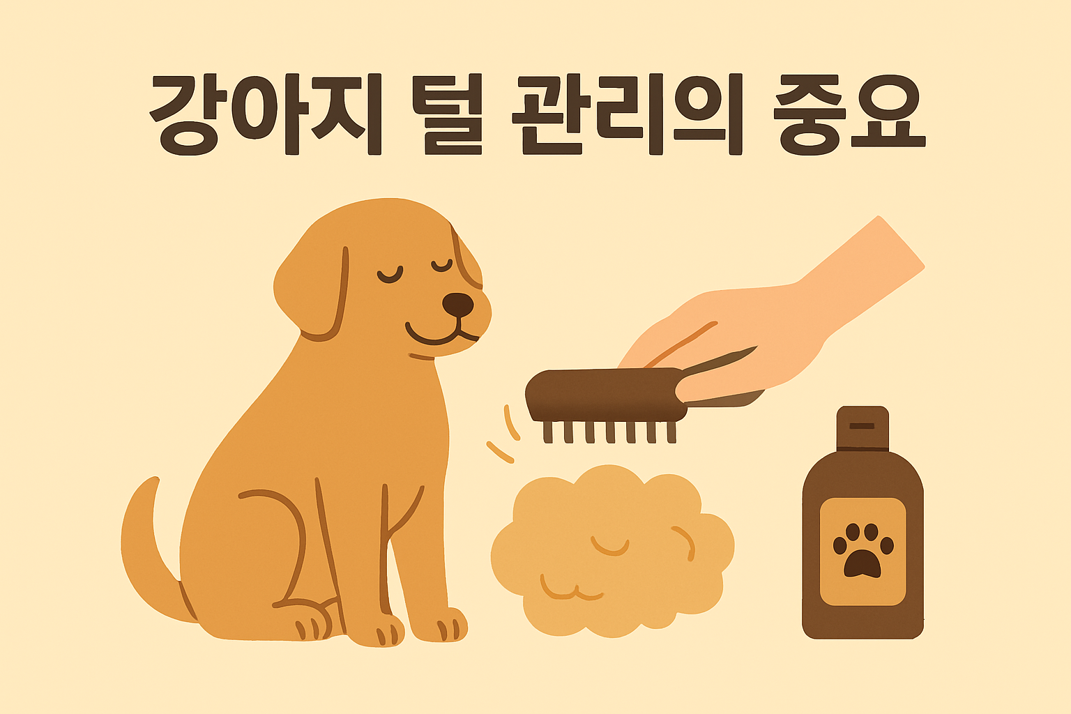 강아지 털 관리와 빗질 루틴