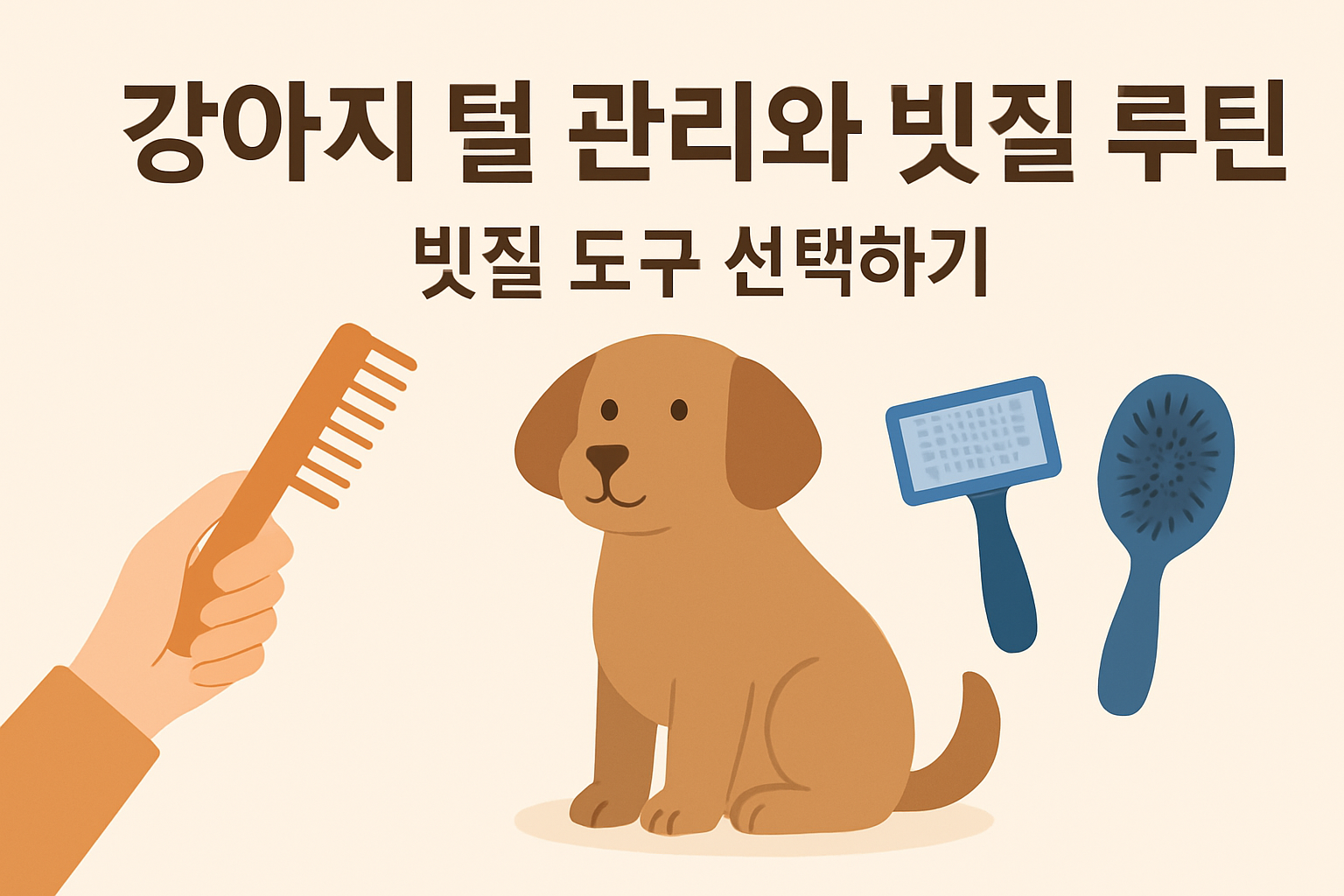 강아지 털 관리와 빗질 루틴