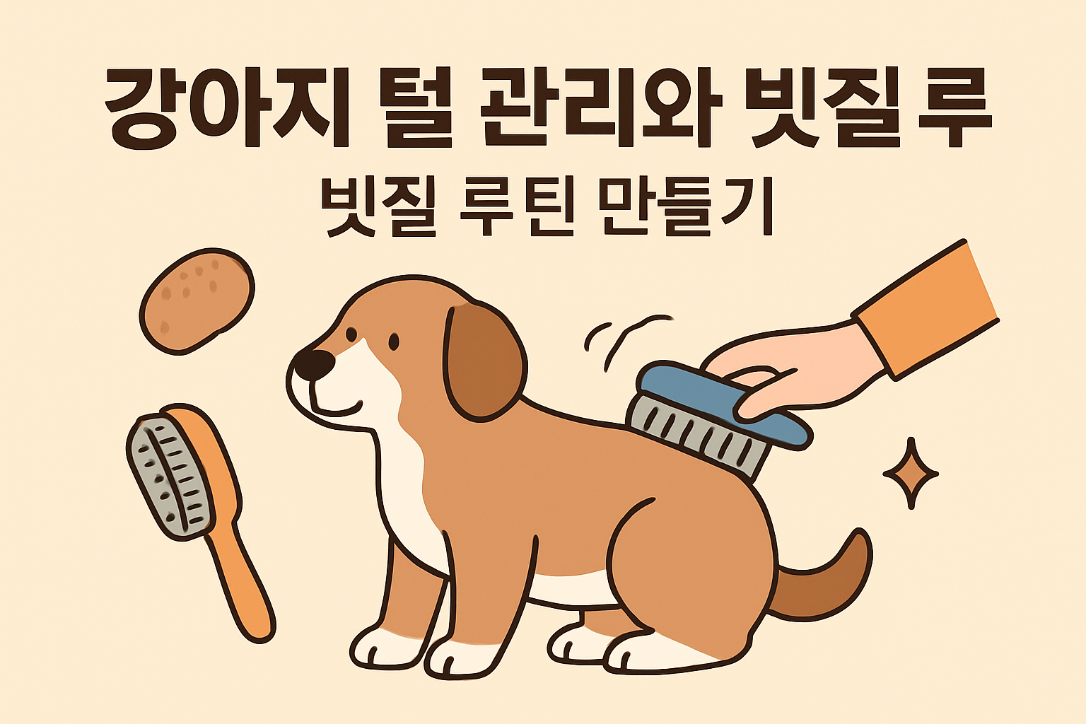 강아지 털 관리와 빗질 루틴