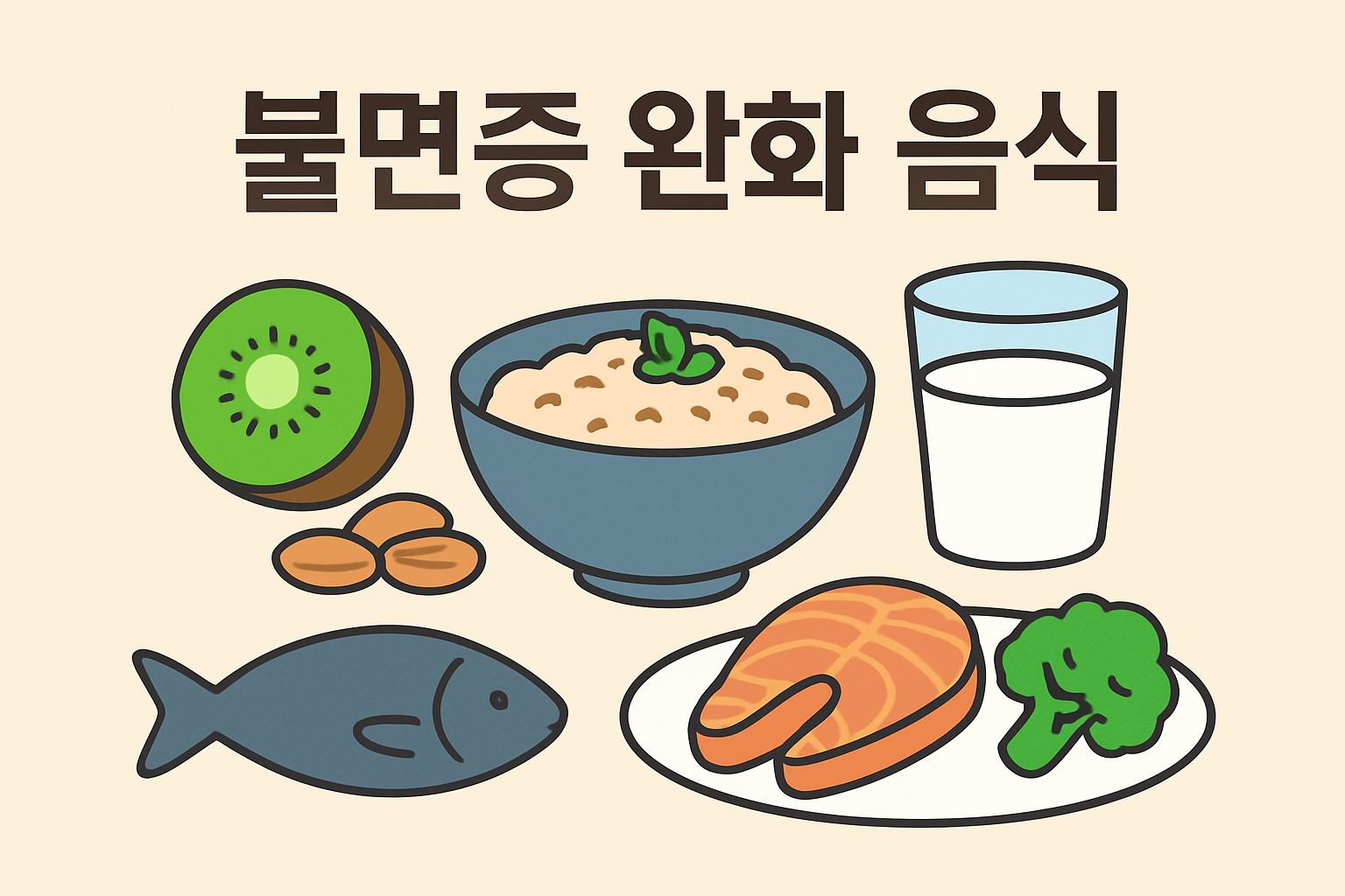 불면증 완화 음식 이미지