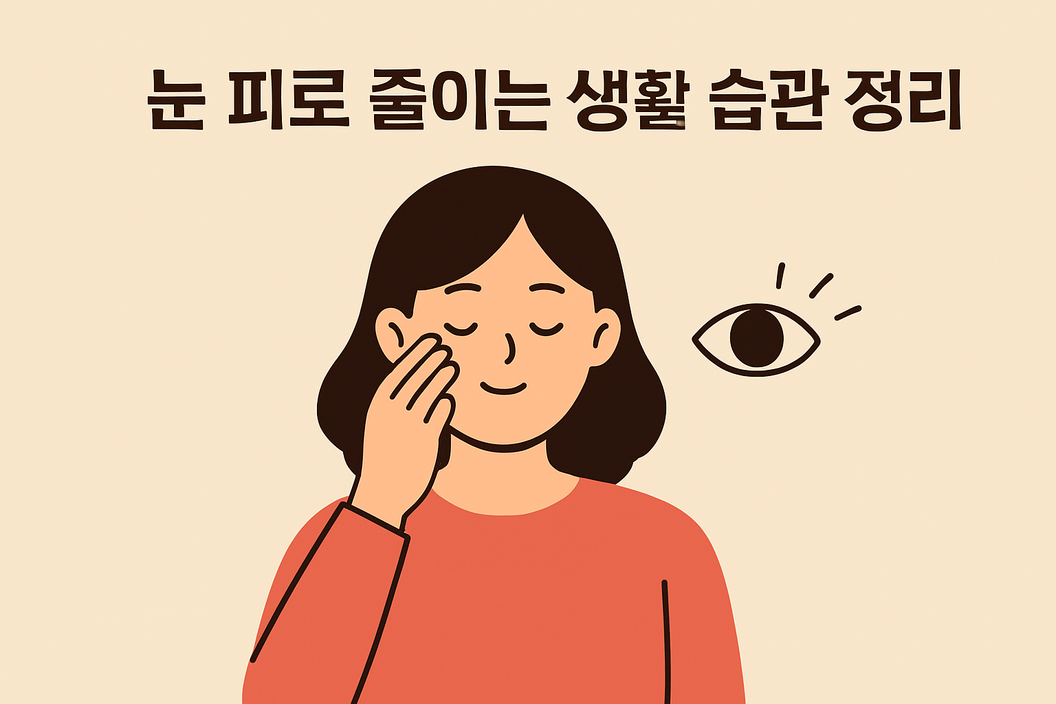 눈 피로 줄이는 생활 습관 정리