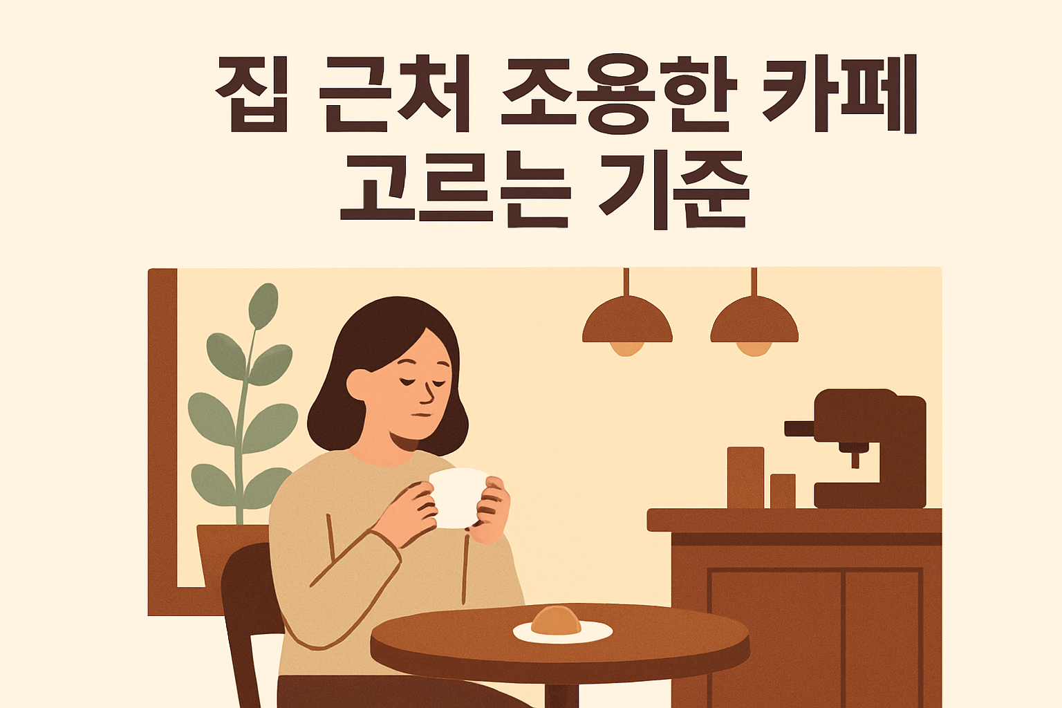 집 근처 조용한 카페 고르는 기준
