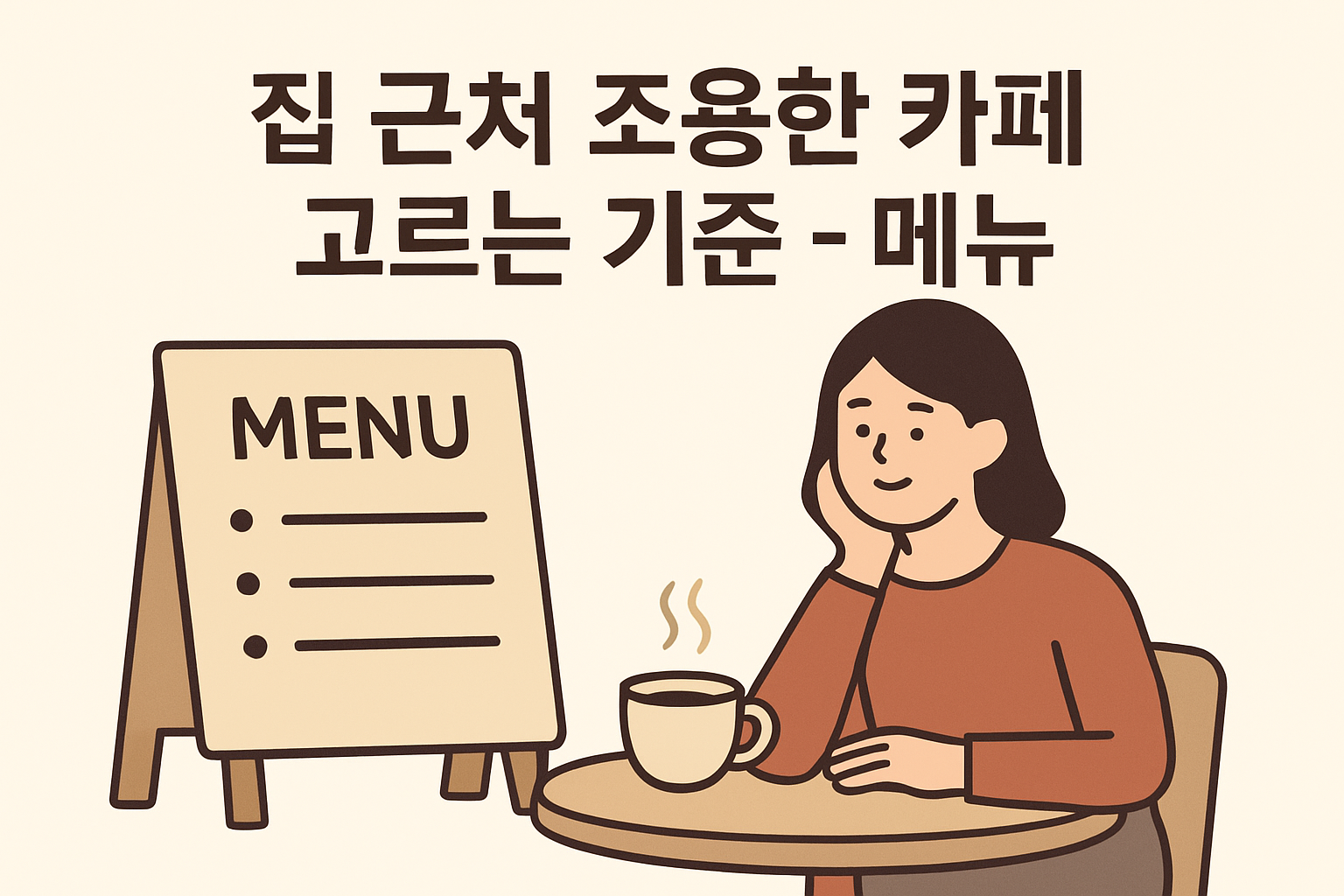 집 근처 조용한 카페 고르는 기준