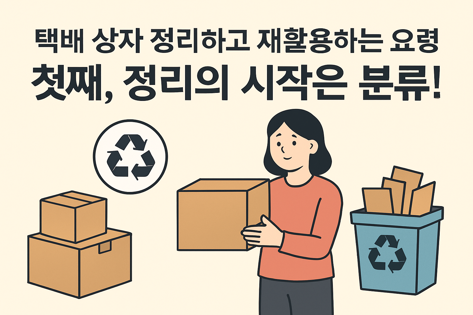 택배 상자 정리하고 재활용하는 요령