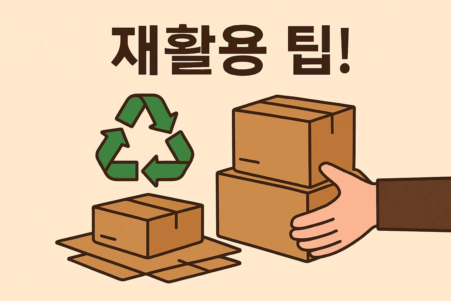 택배 상자 정리하고 재활용하는 요령