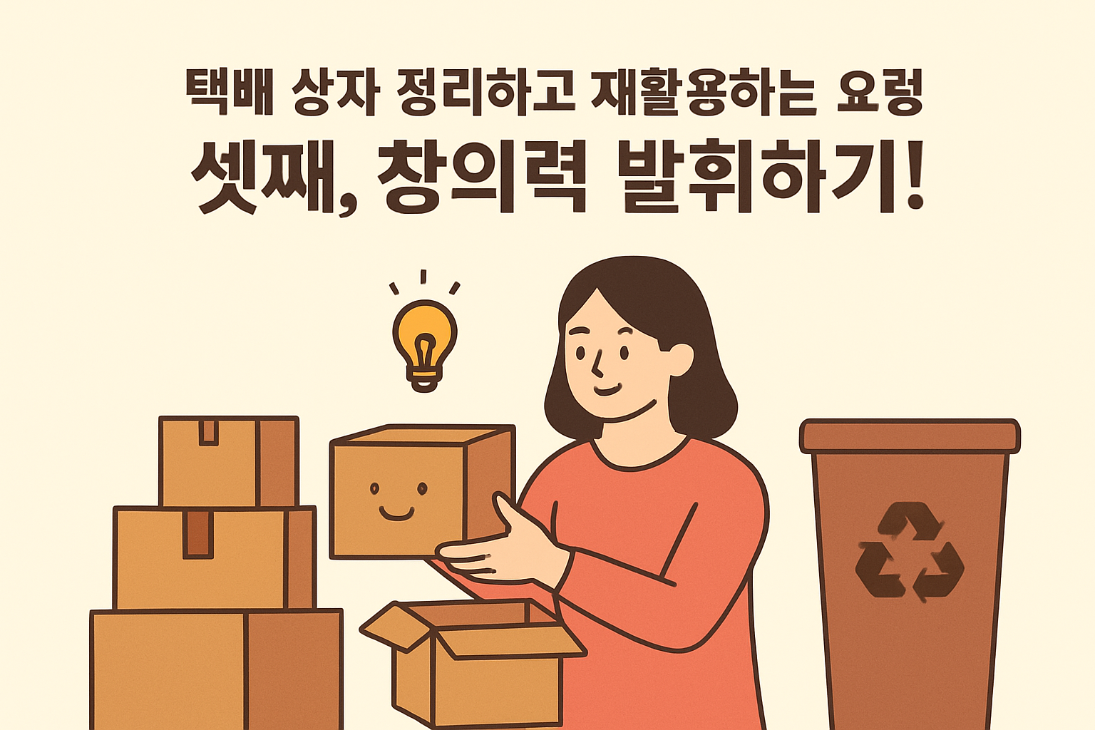 택배 상자 정리하고 재활용하는 요령